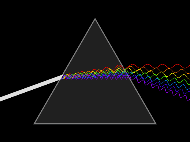 pink floyd's dark side with a touch of light.